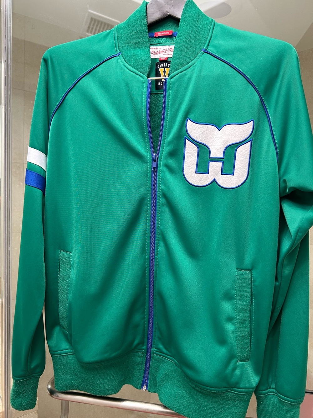 Mitchell and Ness Hartford Whalers Green Track Jacket